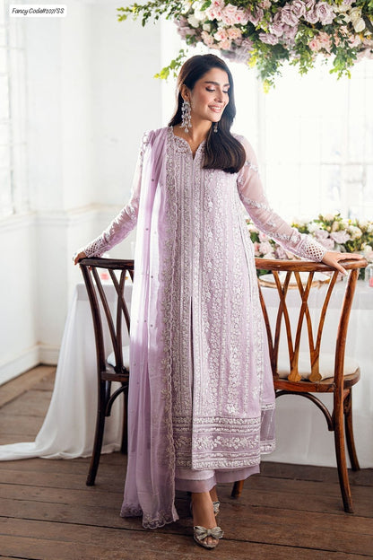 Lavender Embroidered Lawn Dress with Dupatta - Fancy Code#107/SS